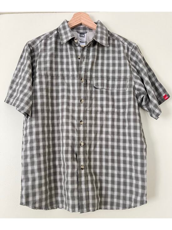 The North Face Other - TNF North Face Plaid Men's Printed Button-Up Shirt Top Small Gray Hiking Outdoor